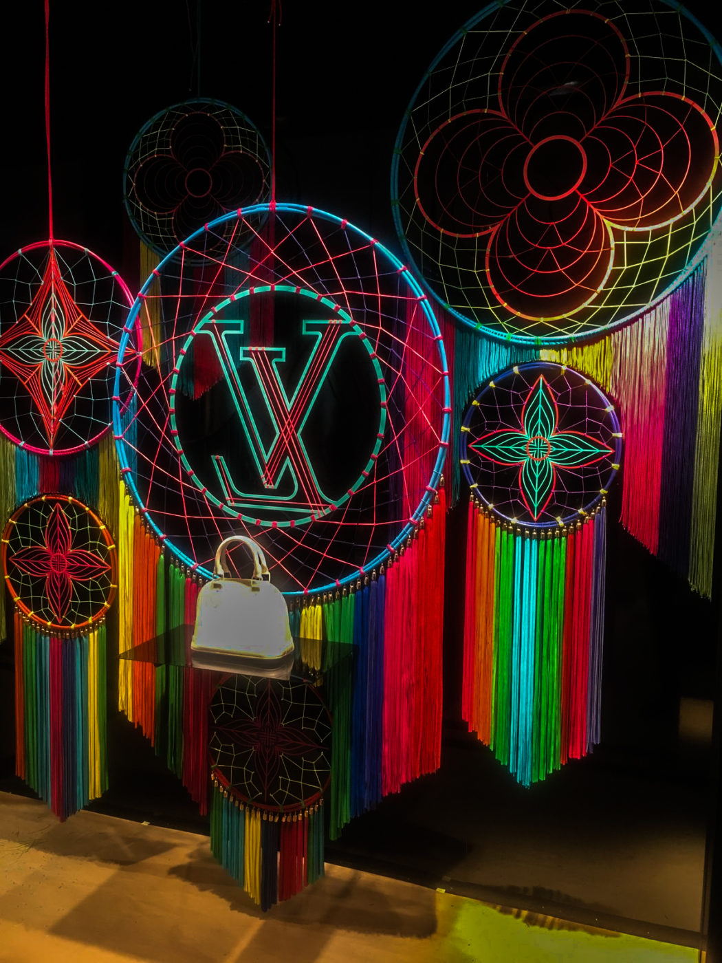 Louis Vuitton Neon Window Display, Melanie S